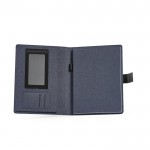 RPET documenthouder met tabletbeschermers en telefoonvak A4 kleur koningsblauw Tweede weergave