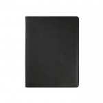 Synthetisch leren portfolio met ritssluiting en notitieblok A4 kleur zwart Vooraanzicht