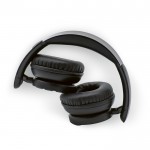 Draadloze koptelefoon met diepe bassen en zachte oorkussens kleur zwart Tweede weergave
