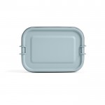 Dubbele lunchbox van gerecycled roestvrij staal met gespen 1,2L kleur gemarmerd blauw Vijfde weergave