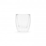 Dubbelwandig borosilicaatglas zonder handvat 250ml kleur doorzichtig Vooraanzicht
