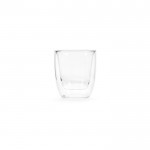Dubbelwandig borosilicaatglas zonder handvat 70ml kleur doorzichtig Vooraanzicht