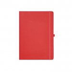 Notitieboek van gerecycled papier met harde kaft A4 kleur rood Vooraanzicht