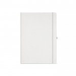 Notitieboek van gerecycled papier met harde kaft A4 kleur wit Vooraanzicht