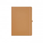 Notitieboek van gerecycled papier met harde kaft A4 kleur camel Vooraanzicht