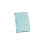 Notitieboek met harde kaft van gerecycled papier A6 kleur pastel blauw