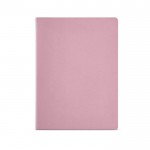 Notitieboekje van gerecycled karton A4 gelinieerde pagina's kleur roze Vooraanzicht