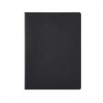 Notitieboekje van gerecycled karton A4 gelinieerde pagina's kleur zwart Vooraanzicht