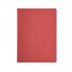 Notitieboekje van gerecycled karton A4 gelinieerde pagina's kleur rood Vooraanzicht