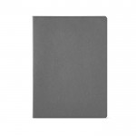 Notitieboekje van gerecycled karton A4 gelinieerde pagina's kleur grijs Vooraanzicht