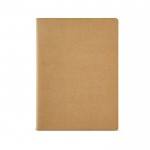 Notitieboekje van gerecycled karton A4 gelinieerde pagina's kleur naturel Vooraanzicht