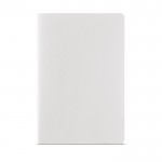 Notitieboek met kaft van gerecycled karton A5 gelinieerde pagina's kleur wit Vooraanzicht