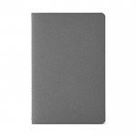 Notitieboek met kaft van gerecycled karton A5 gelinieerde pagina's kleur grijs Vooraanzicht