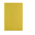 Notitieboek met kaft van gerecycled karton A5 gelinieerde pagina's kleur donkergeel Vooraanzicht