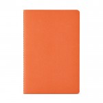 Notitieboek met kaft van gerecycled karton A5 gelinieerde pagina's kleur oranje Vooraanzicht