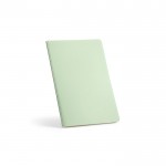 Notitieboek met kaft van gerecycled karton A5 gelinieerde pagina's kleur pastel groen