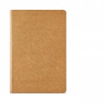 Notitieboek met kaft van gerecycled karton A5 gelinieerde pagina's kleur naturel Vooraanzicht