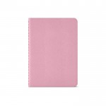 Notitieboekje met kaft van gerecycled karton A6 gelinieerde pagina's kleur roze Vooraanzicht