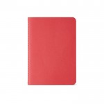 Notitieboekje met kaft van gerecycled karton A6 gelinieerde pagina's kleur rood Vooraanzicht