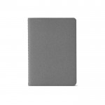 Notitieboekje met kaft van gerecycled karton A6 gelinieerde pagina's kleur grijs Vooraanzicht