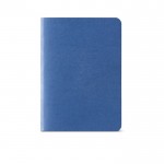 Notitieboekje met kaft van gerecycled karton A6 gelinieerde pagina's kleur koningsblauw Vooraanzicht