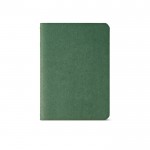 Notitieboekje met kaft van gerecycled karton A6 gelinieerde pagina's kleur donkergroen Vooraanzicht