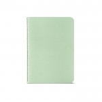 Notitieboekje met kaft van gerecycled karton A6 gelinieerde pagina's kleur pastel groen Vooraanzicht