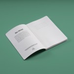 Notitieboek met hoes gemaakt van theeresten A5 gelinieerde pagina's kleur wit Tweede weergave