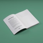 Ecologisch notitieboek met linnen kaft en zachte omslag A5 kleur lichtgrijs Tweede weergave