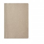 Ecologisch notitieboek met linnen kaft en zachte omslag A5 kleur lichtgrijs Vooraanzicht