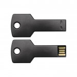 Sleutelvormige 3.0 USB stick met logo zwart weergave 3