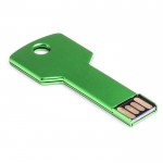 Sleutelvormige 3.0 USB stick met logo groen