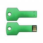 Sleutelvormige 3.0 USB stick met logo groen weergave 3