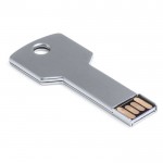 Sleutelvormige 3.0 USB stick met logo zilver