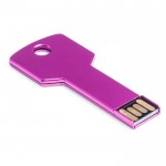 Sleutelvormige 3.0 USB stick met logo zilver roze