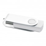 Draaibare USB kleur wit met witte clip