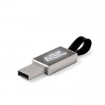 Metalen USB met verlicht logo en lint