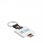 Duurzame USB sleutelhanger weergave met jouw bedrukking