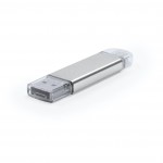 USB stick met volledige connectiviteit kleur zilver