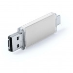 USB stick met volledige connectiviteit kleur zilver