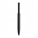 Pen van gerecycled aluminium en bamboe met blauwe Dokumental® inkt kleur zwart Achter weergave