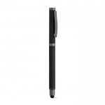 Pen van gerecycled roestvrij staal met zwarte Dokumental® inkt kleur zwart