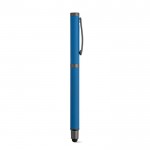 Pen van gerecycled roestvrij staal met zwarte Dokumental® inkt kleur blauw Derde weergave