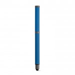 Pen van gerecycled roestvrij staal met zwarte Dokumental® inkt kleur blauw Vijfde weergave