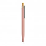 Pen van gerecycled aluminium en RPET met blauwe Dokumental® inkt kleur roze