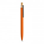 Pen van gerecycled aluminium en RPET met blauwe Dokumental® inkt kleur oranje