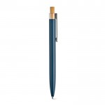 Pen van gerecycled aluminium en RPET met blauwe Dokumental® inkt kleur marineblauw Tweede weergave