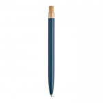 Pen van gerecycled aluminium en RPET met blauwe Dokumental® inkt kleur marineblauw Vierde weergave