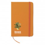 Pocket notitieboekje voor bedrijven kleur oranje bedrukt