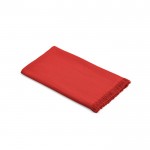 Strandhanddoek 80x180cm van gerecycled katoen met franjes 250 g/m2 kleur rood